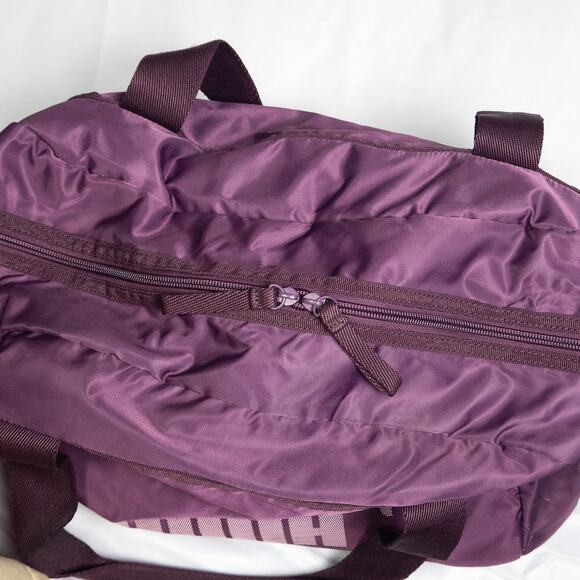 Puma Duffel Bag Nylon Purple Y2K Revival Sporty Travel Medium Size - Picture 4 of 10